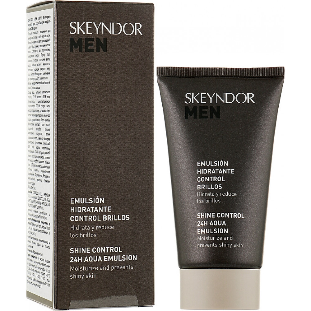 Зволожуюча емульсія "Контроль блиску 24 години" - Skeyndor Men Shine Control 24H Aqua Emulsion фото 2