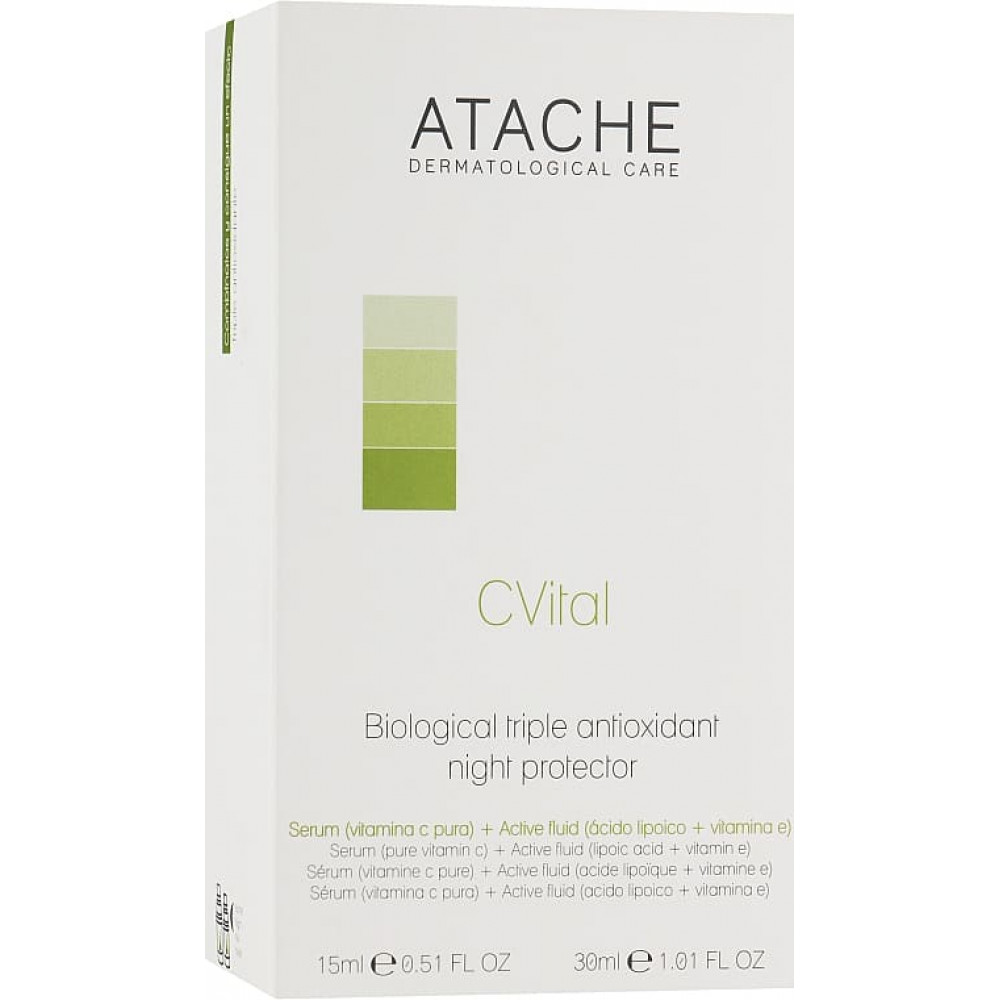 Високоінтенсивний нічний догляд - Atache C Vital Biological Triple-Antioxidant Night Protector фото 5