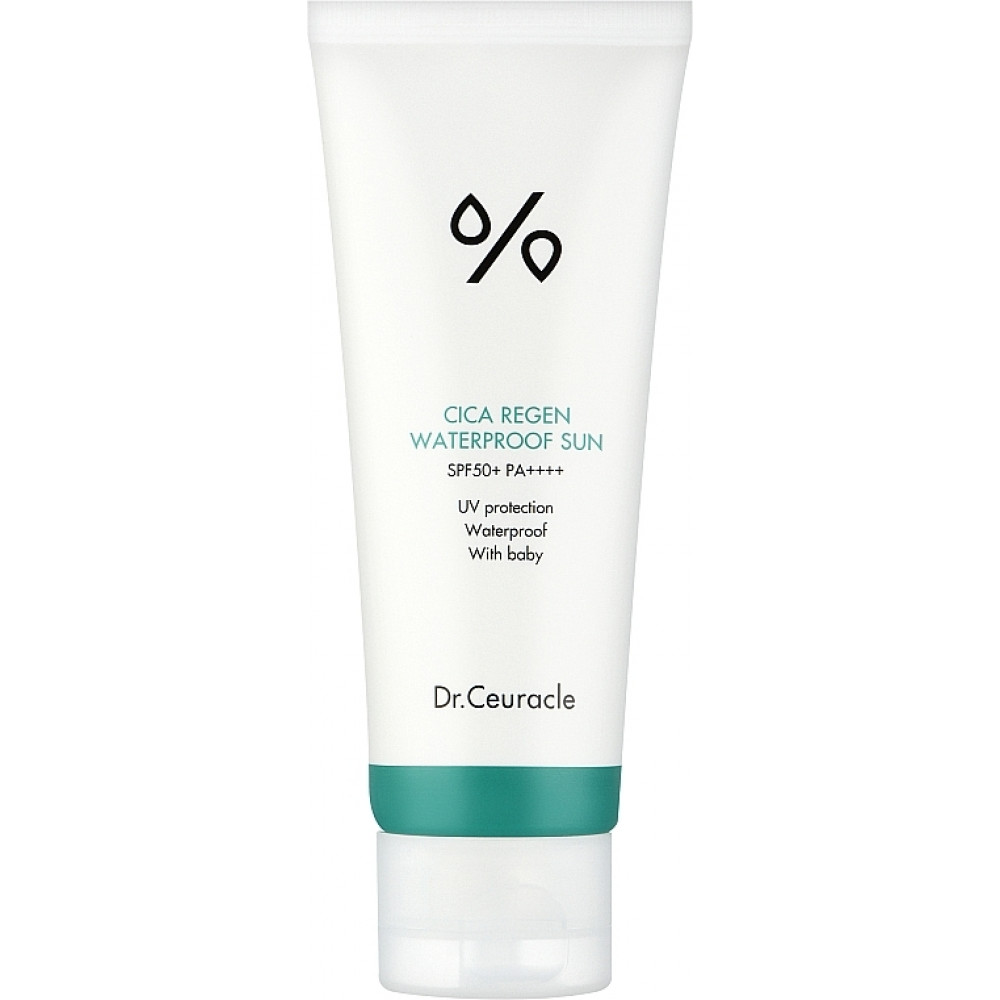 Водостійкий сонцезахисний крем з центелою азіатською - Dr.Ceuracle Cica Regen Waterproof Sun SPF50 PA++++ - Фото 1