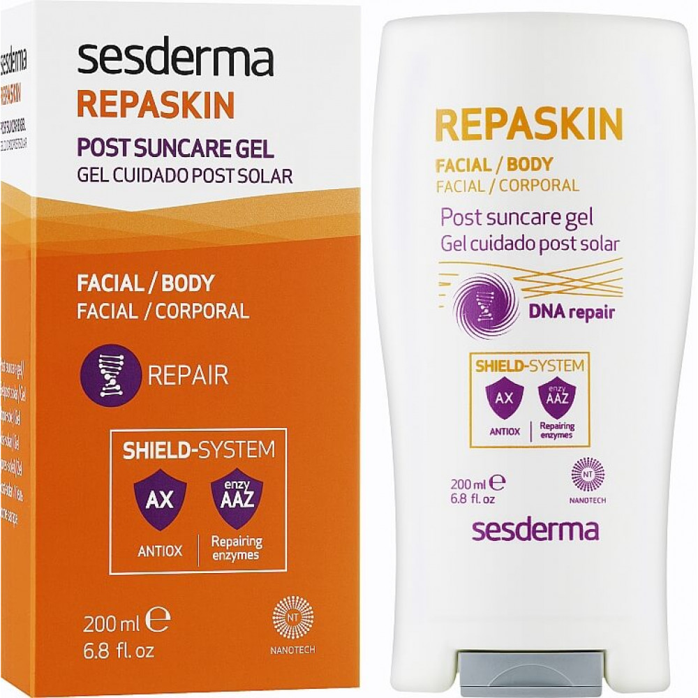 Відновлюючий гель після сонця - SesDermaREPASKIN Facial/Body After Sun gel фото 4