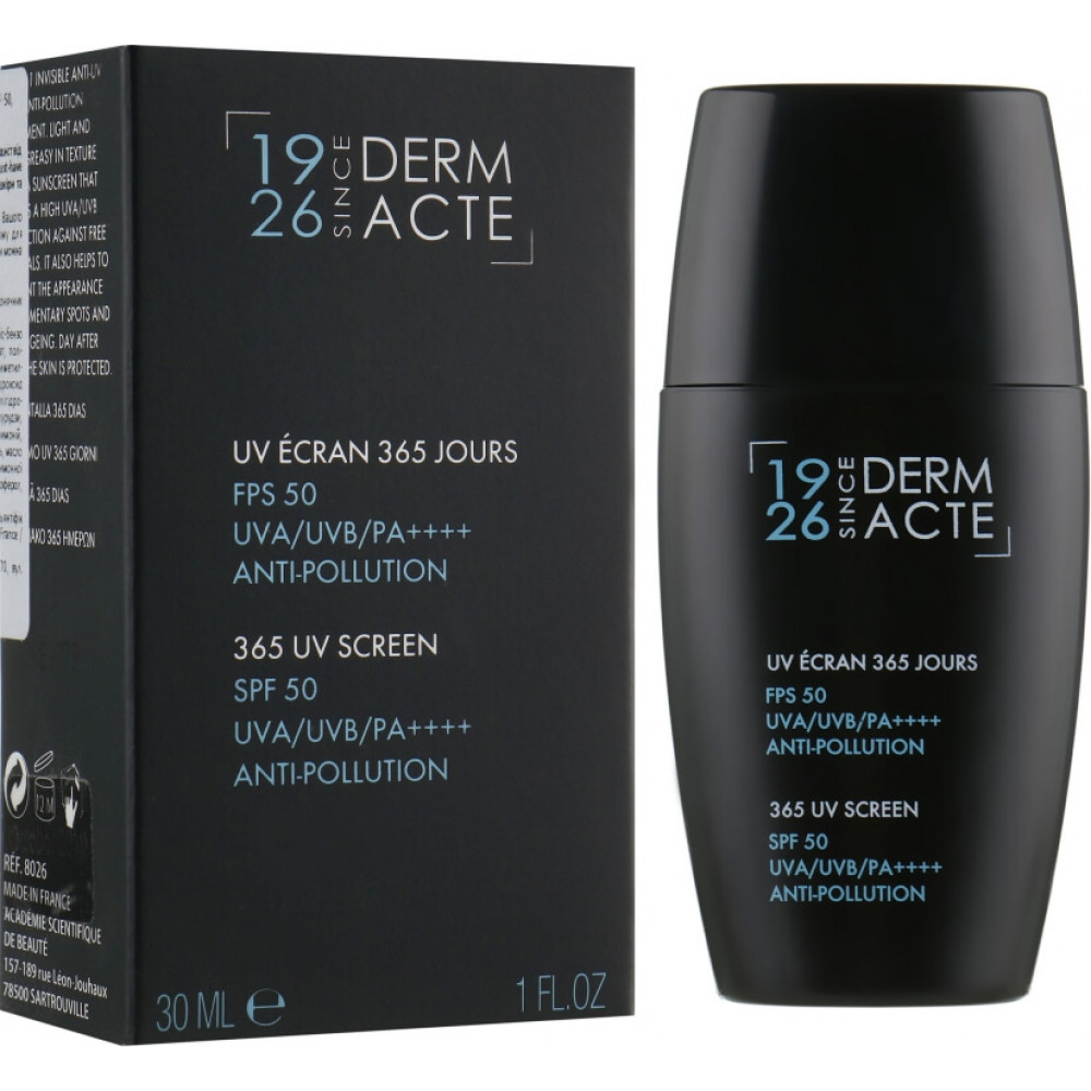  Захисний крем 365 годин від забруднень і ультрафіолету SPF - Academie Derm Acte Anti-Pollution 365 UV Screen SPF 50 UVA/UVB/PA++++ фото 3