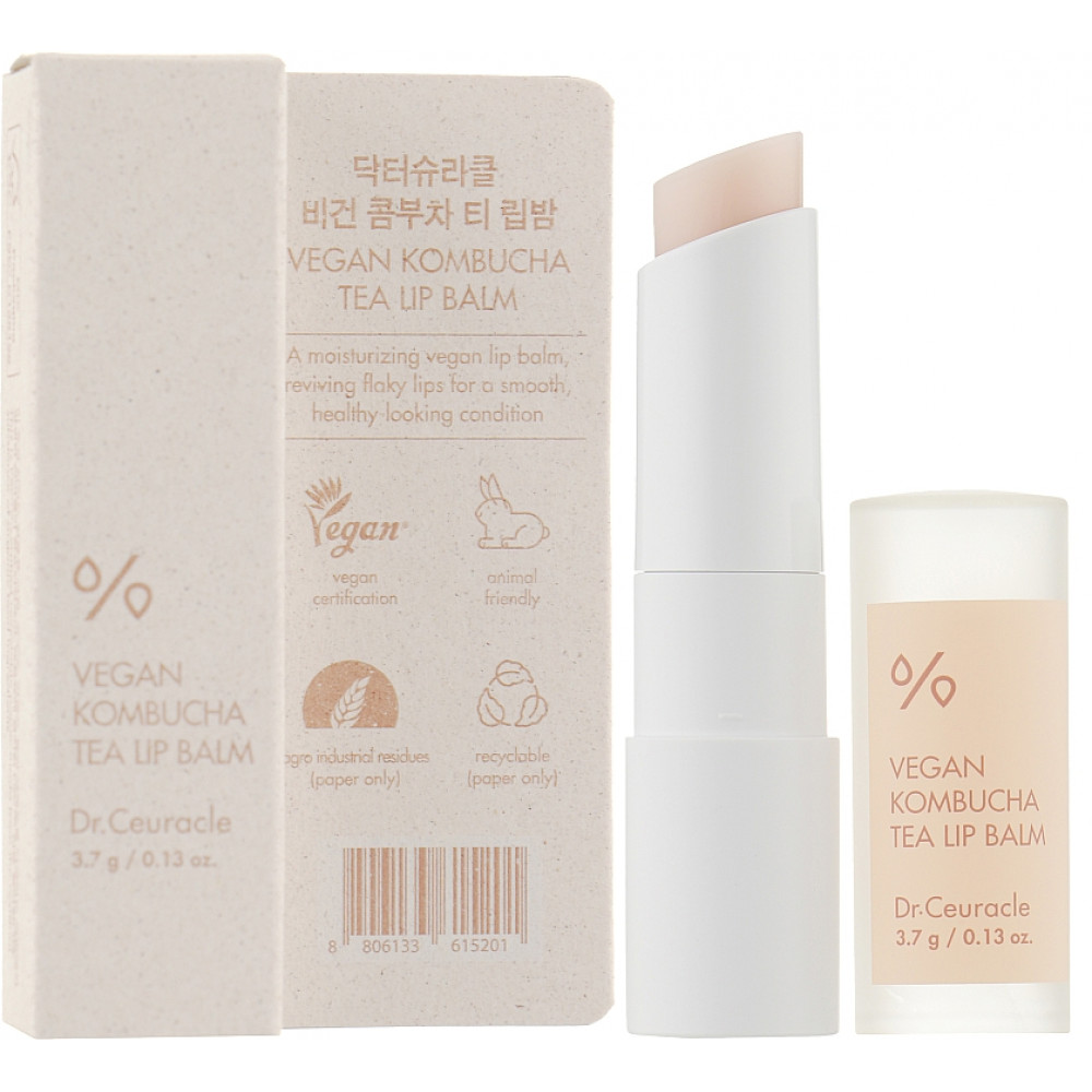 Зволожуючий бальзам для губ з екстрактом комбучі - Dr.Ceuracle Vegan Kombucha Tea Lip Balm фото 2