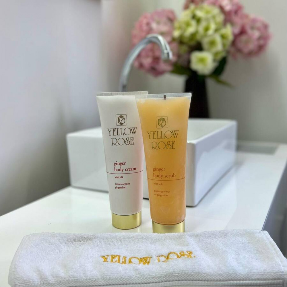 Зволожуючий скраб для тіла - Yellow Rose Ginger Body Scrub with Silk Golden Line  фото 4